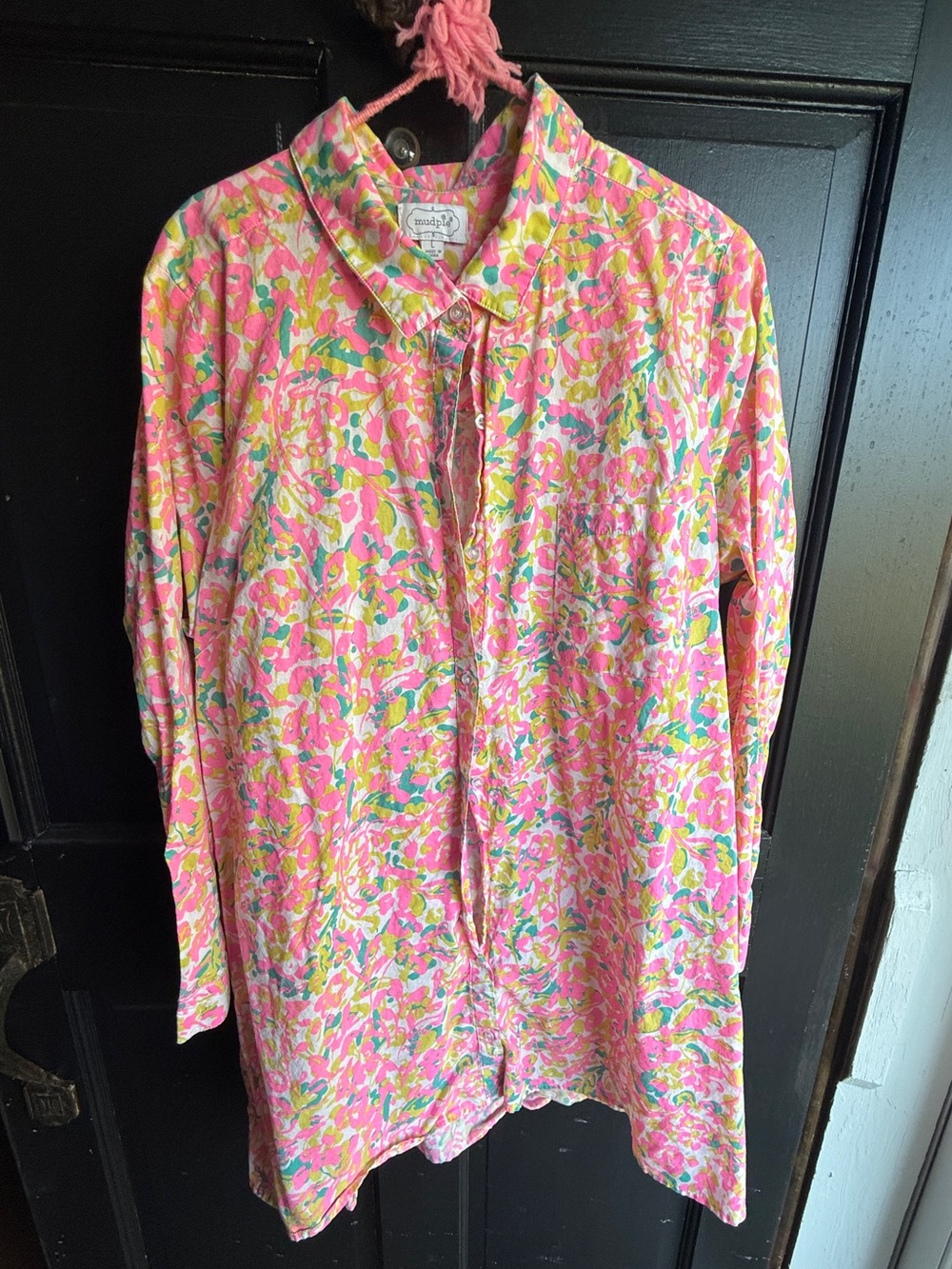 Pink Floral Button-Up dress - MudPie